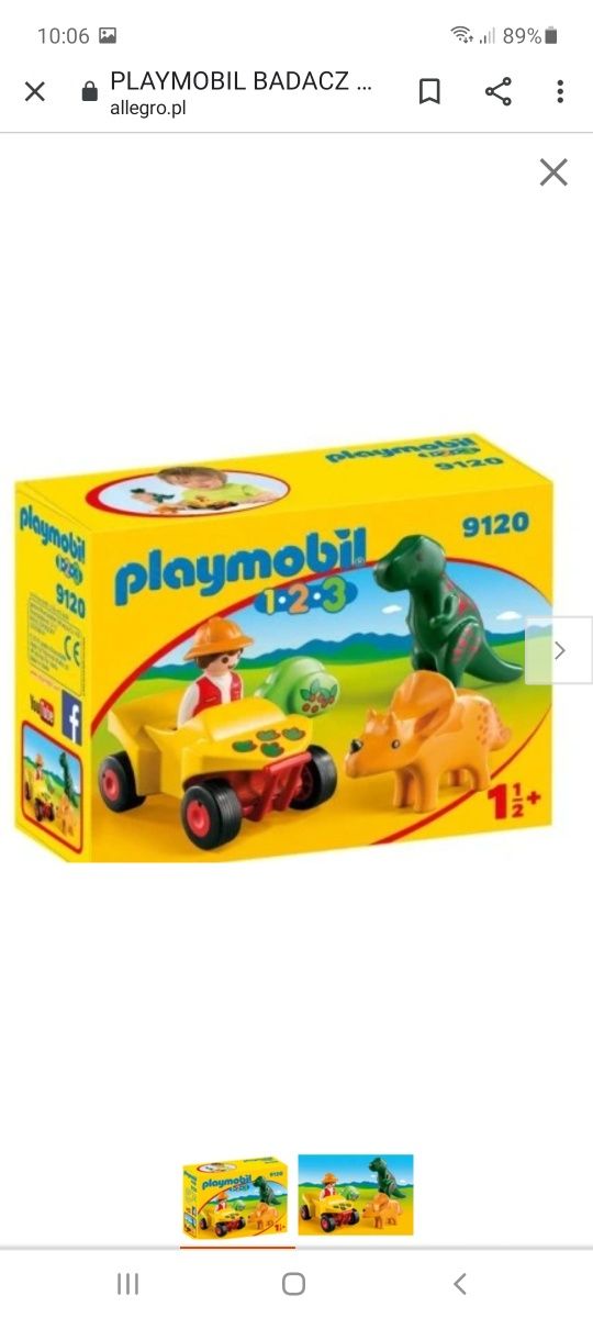 Playmobil badacz dinozaurow z quadem