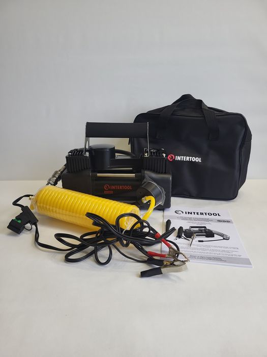 Компрессор автомобильный двухпоршневой 12 В, 85 л/м  INTERTOOL AC 0005