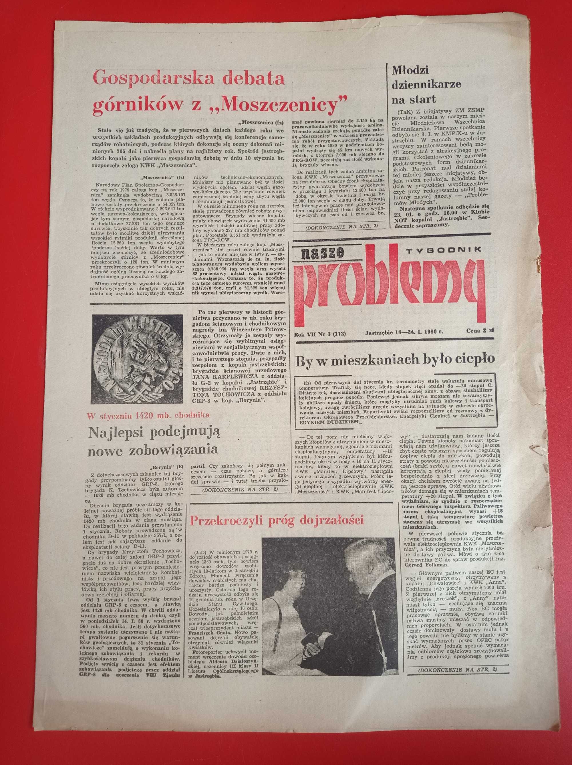 Nasze problemy, Jastrzębie, nr 3, 18-24 stycznia 1980