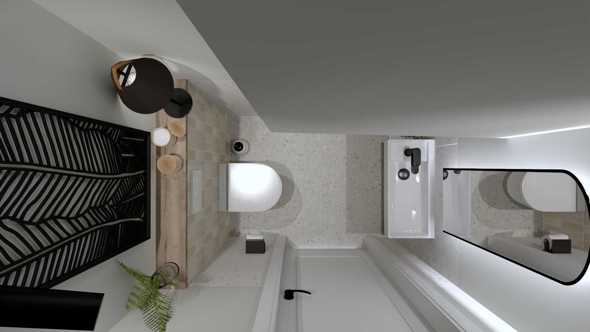 Projekt łazienki do 4 m²