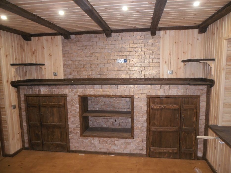 Изготовление, обшивка бань, саун, мебели под старину.