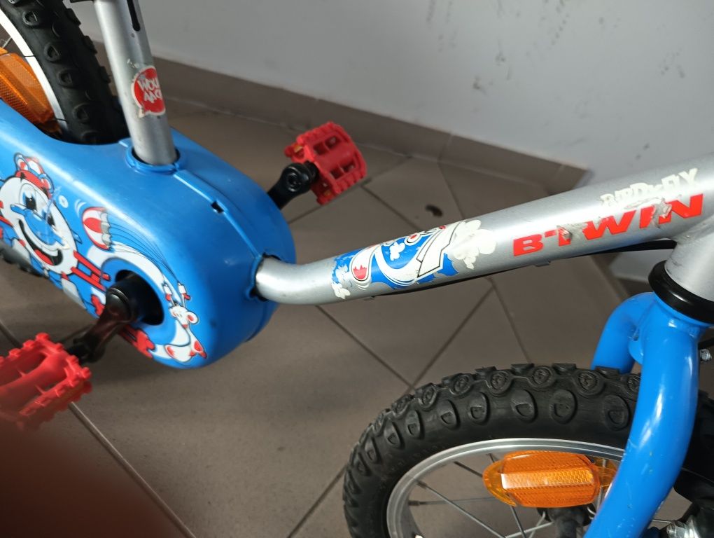 Rower rowerek B twin dla dzieci z bocznymi koła 14'