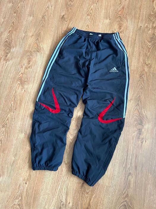 Нейлоновые штаны Adidas Baggy Fit винтаж sk8 rep y2k