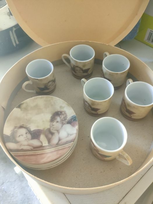 Serviço de café vintage