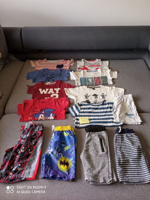 T-shirts e calções 5-6 anos