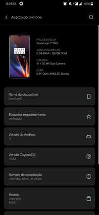 OnePlus 6T 8GB/128GB como novo