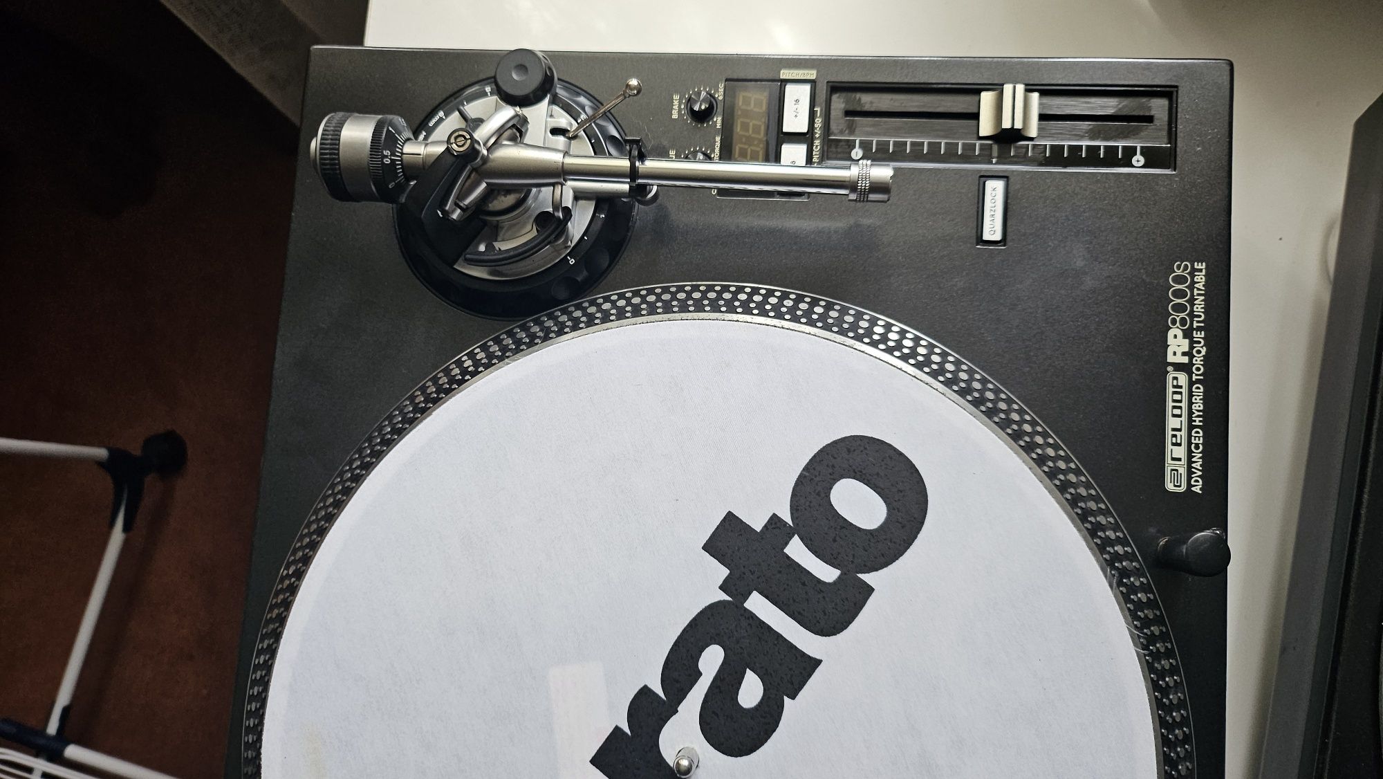 Dwa gramofony Reloop rp8000 mk1 str8 proste ramię gramofon dj midi