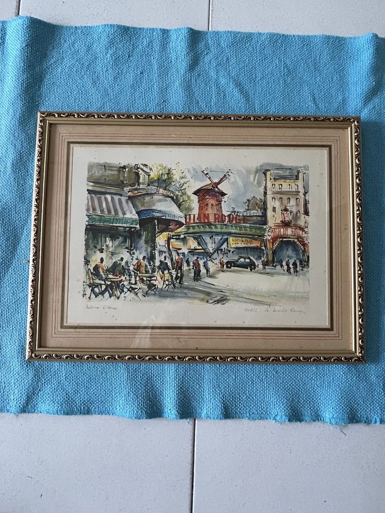 Par de quadros com vista de Paris