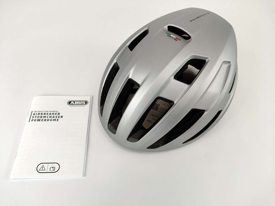 ABUS Kask szosowy PowerDome MIPS M (54-58 cm) srebrny (gleam silver)