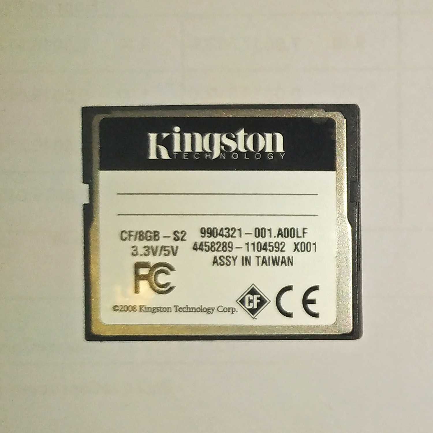Карта пам'яті Kingston CompactFlash Elite Pro 8GB 133x (CF/8GB-S2)