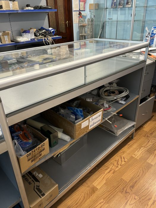 Тумба-вітрина стелаж торгова дзеркальна