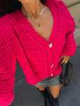 Kardigan Oversize Z Bufiastymi Rękawami Czerwony Casual Forever21 S 36
