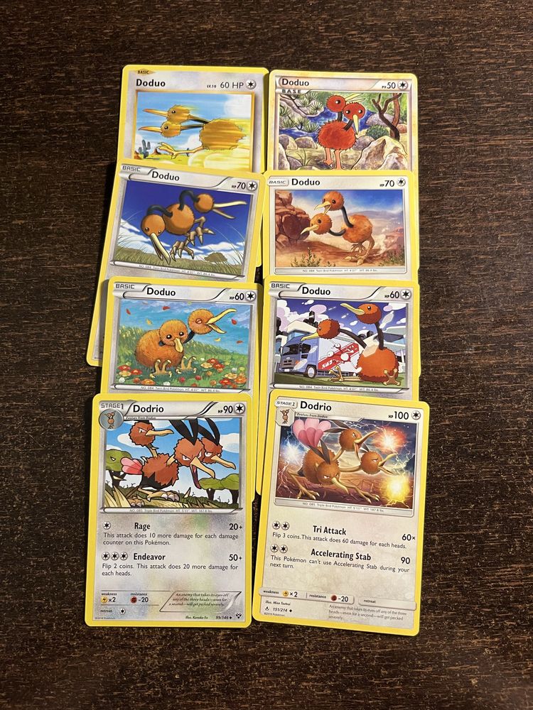Karty pokemon oryginalne zestaw starsze Doduo Dodrio
