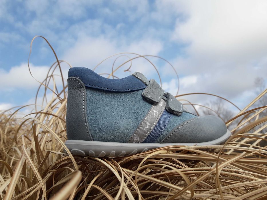 Buty dla chlopca, rozmiar 25, niebieskie, skóra naturalna, nowy