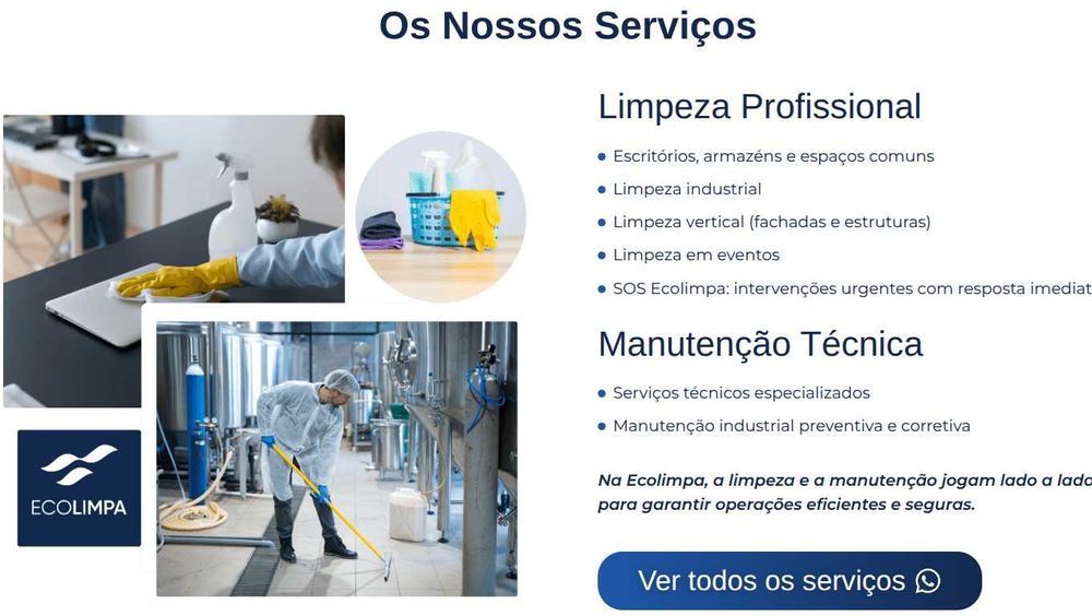 Serviços de Limpeza e Manutenção - EcoLimpa