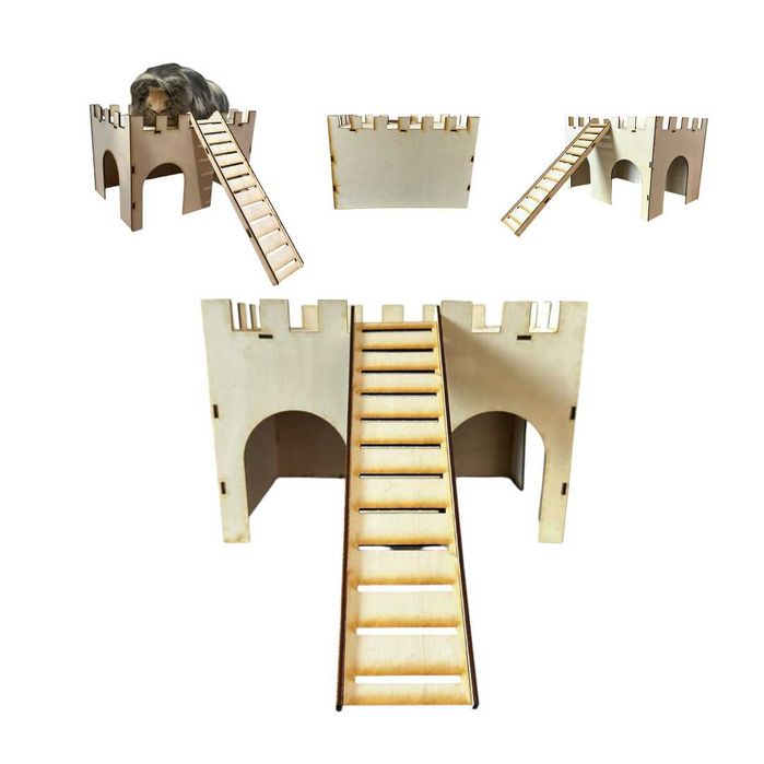 Legowisko dla szynszyli królika i świnki morskiej drewniana klatka