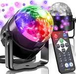 Kula disco projektor dyskotekowy led rgb reflektor + pilot