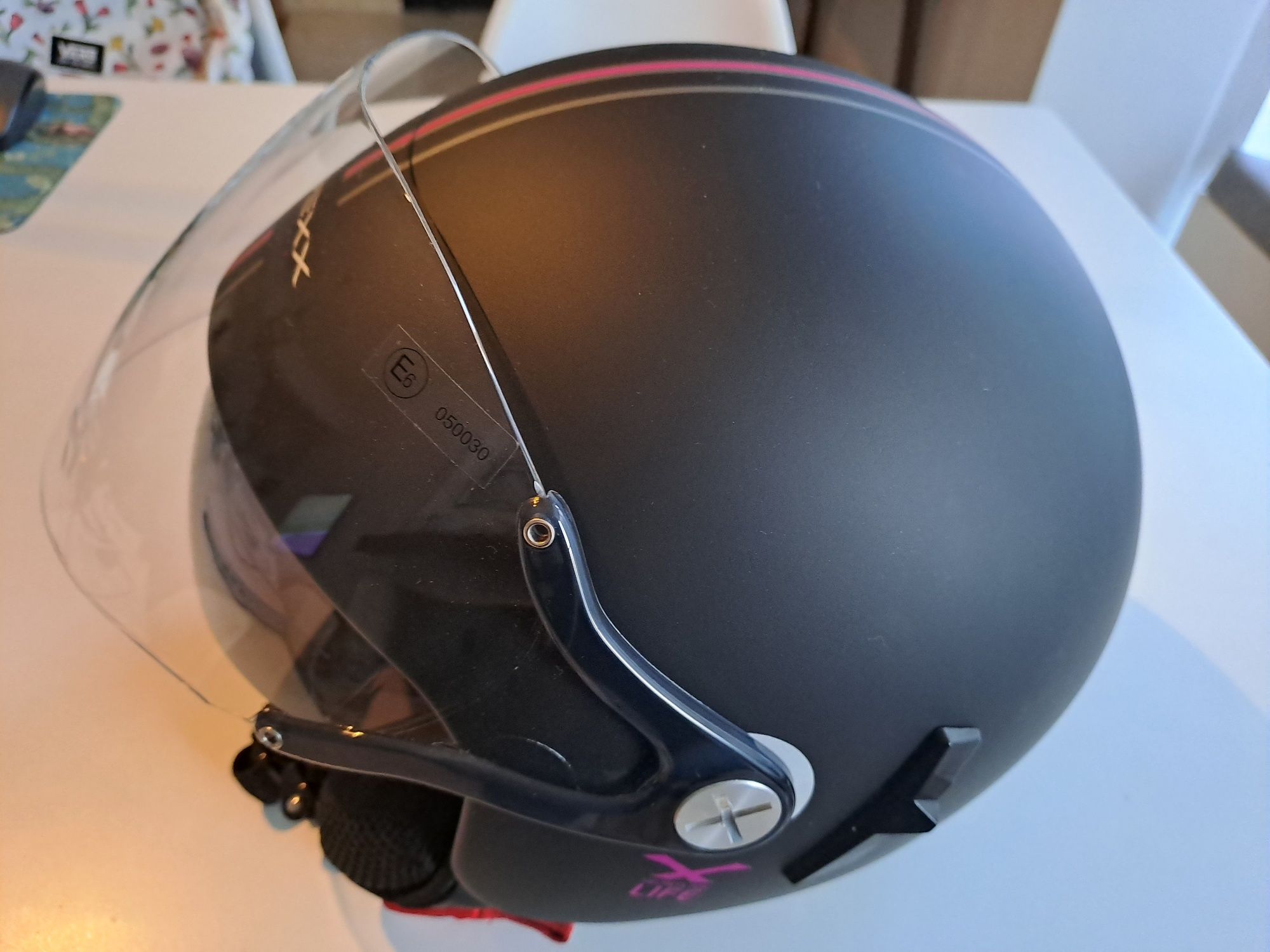 Capacete Nexx x60 bastille preto/rosa tamanho xs