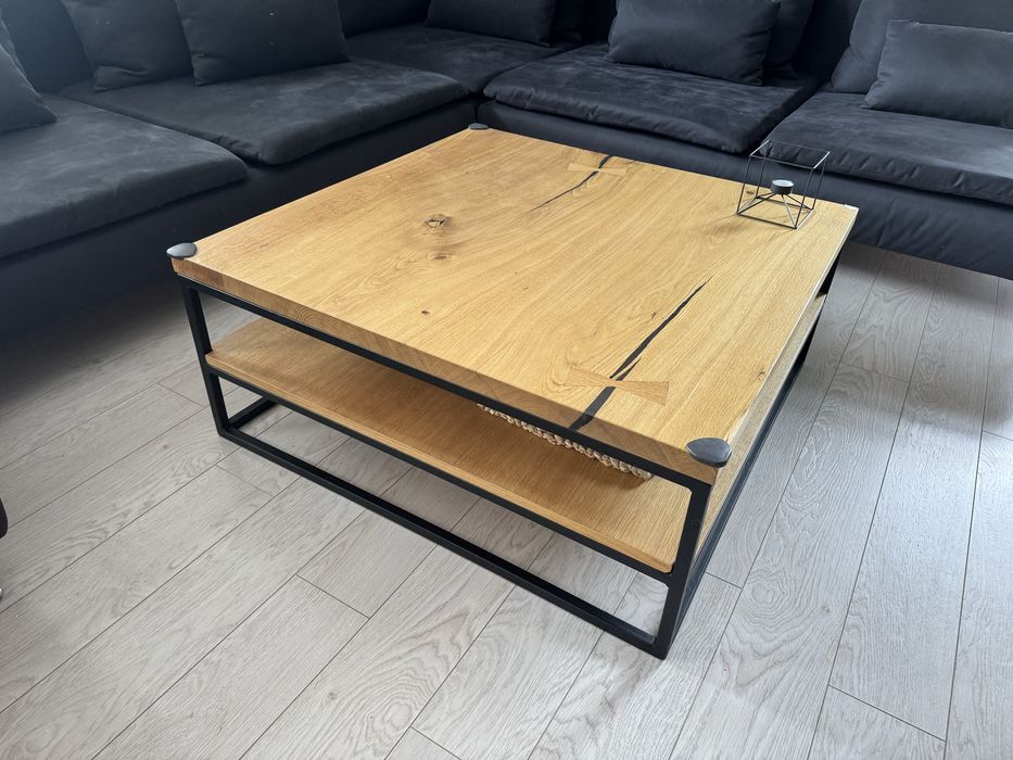 Stolik kawowy debowy loft