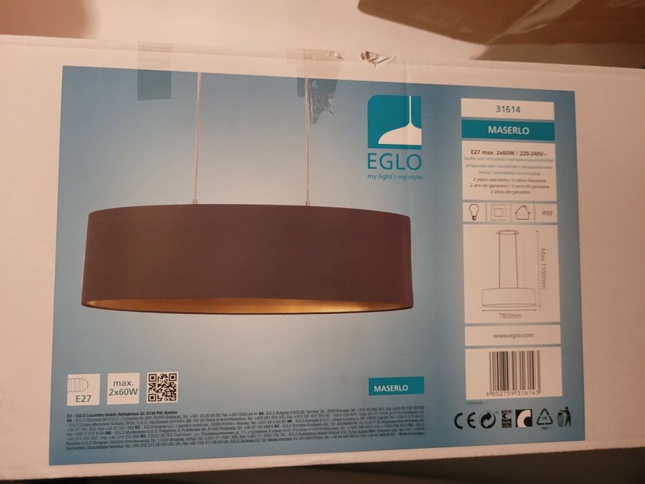 Lampa 2 sztuki wisząca erlo Maserlo 78 cm