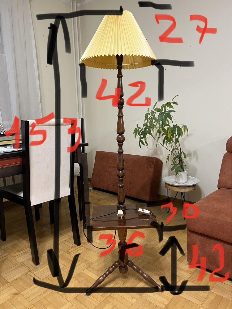 Lampa stojąca PRL oryginał