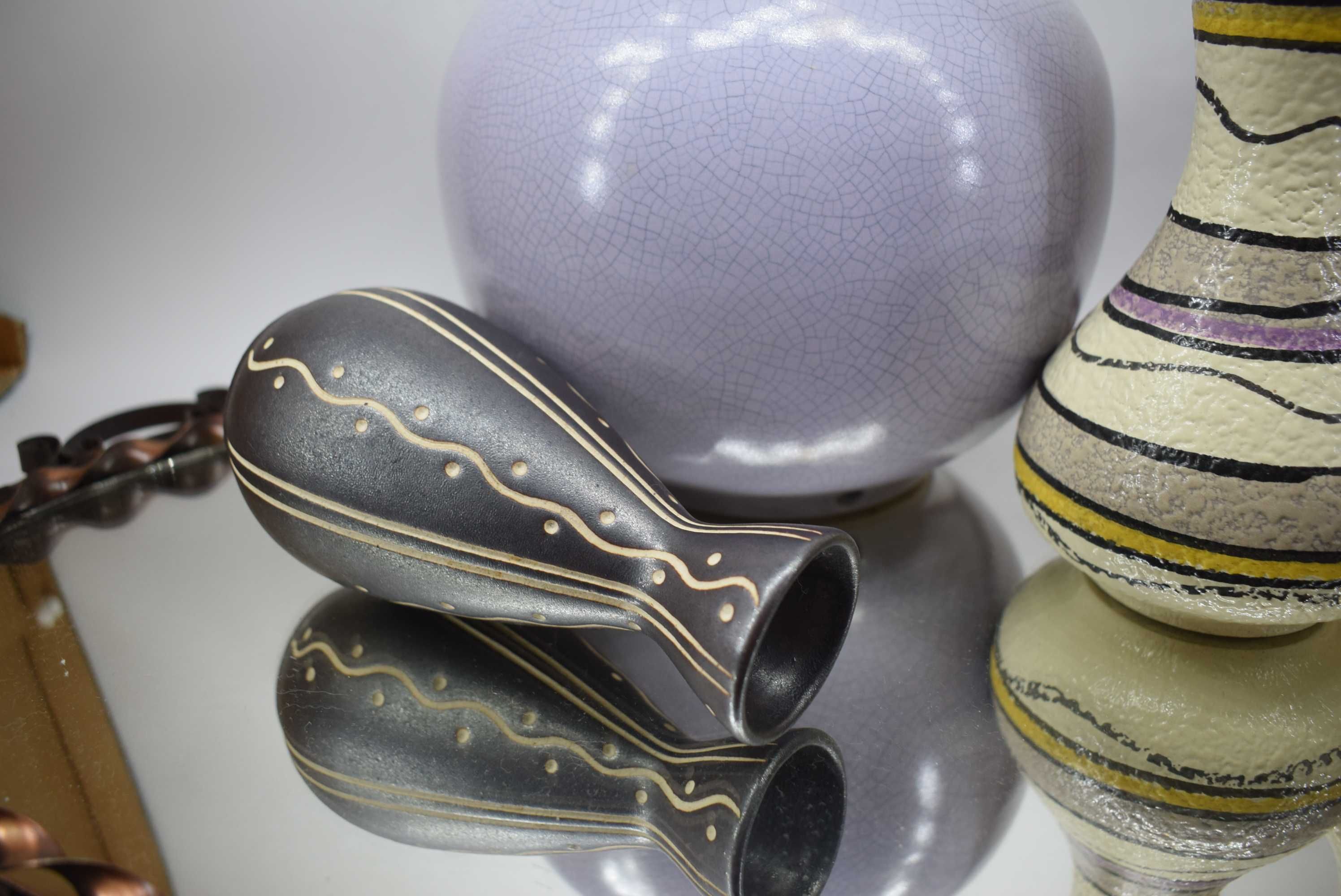 Stara ceramika wazon Piesche & Reif Bay baza lampy Nimy Design Vintage