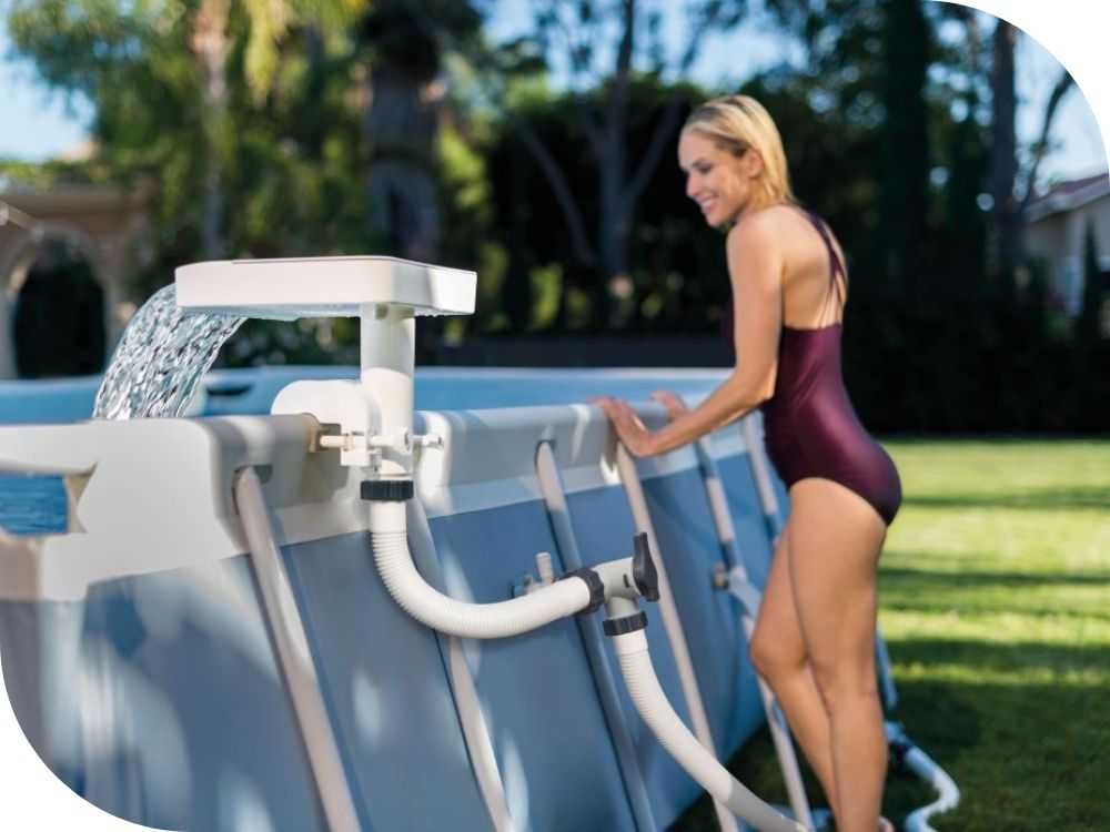 Фонтан водопад для бассейна Intex 28090 c LED подсветкой