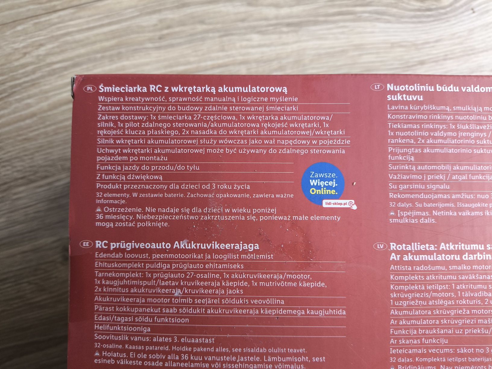 Śmieciarka RC z wkrętarka akumulatorowa