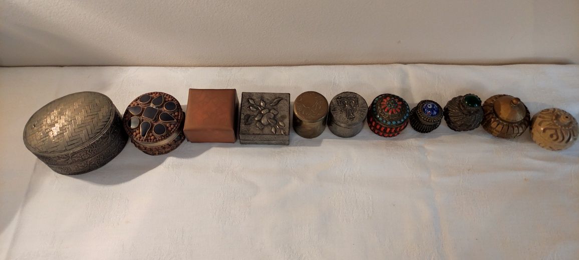 caixas de metal miniatura colecção