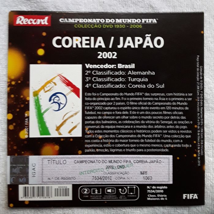 DVD Campeonato do Mundo FIFA - Colecção 1930/2006