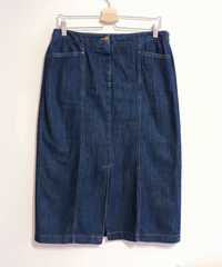Spódnica Dżinsowa z rozporkiem Długa/Midi Magni fit #Jeans skirt, r 42