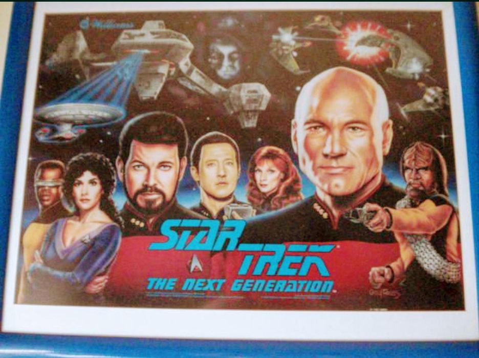 Quadro antigo Painel Original de Flippers STAR TRECK