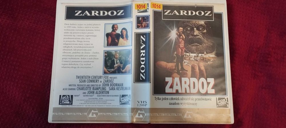 Kaseta VHS Zardoz (Guild / Fox Video, Polska wersja lektorska)