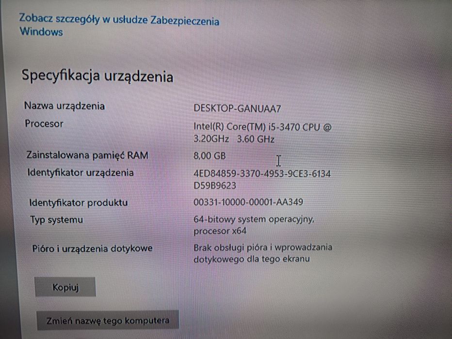 Komputer i5 3470 GTX 660