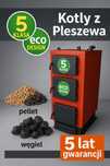 Kocioł na drewno węgiel 25kW do 200m2 wysoka wydajność Transport Grati