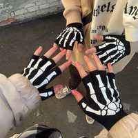 Перчатки рука скелета для хлопчика дівчинки дитячі без пальців