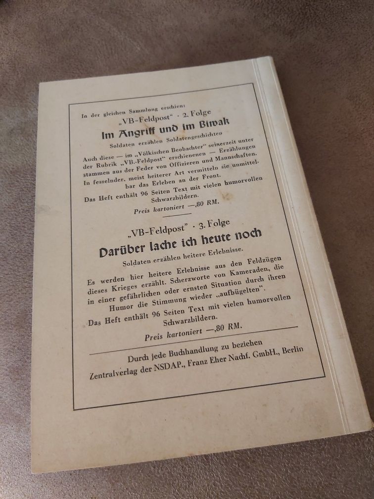 Książka VB Feldpost Soldaten Alltag NSDAP 1943 Wehrmacht