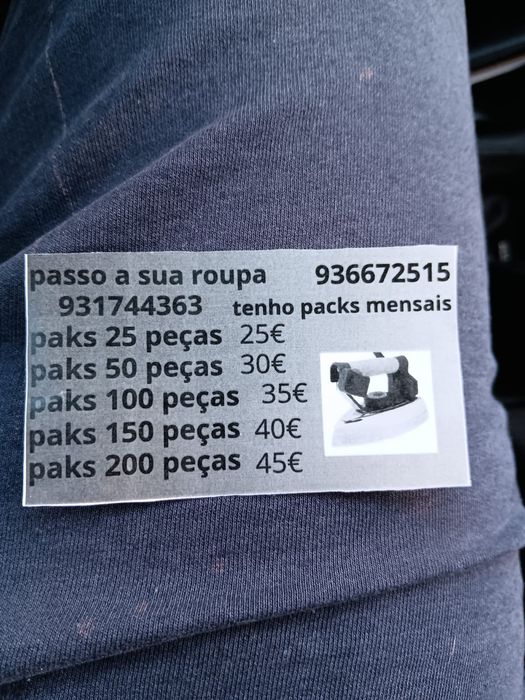 Serviço de engomadeira