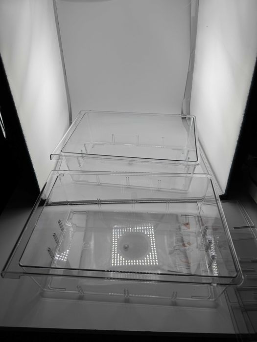 2 sztuki półki do lodówki 33x22x10cm organizer pudełko plastikowe