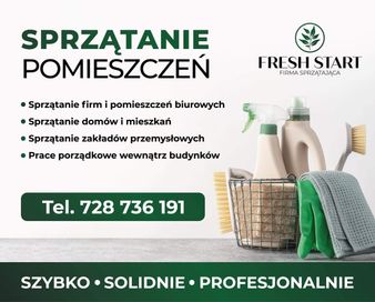 Firma sprzątająca, sprzątanie domów, mieszkań, apartamentów oraz biur