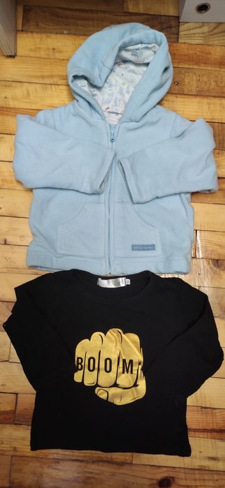 Светр на флісі на хлопчика 9-12 місяців, батник, кофта, светрик