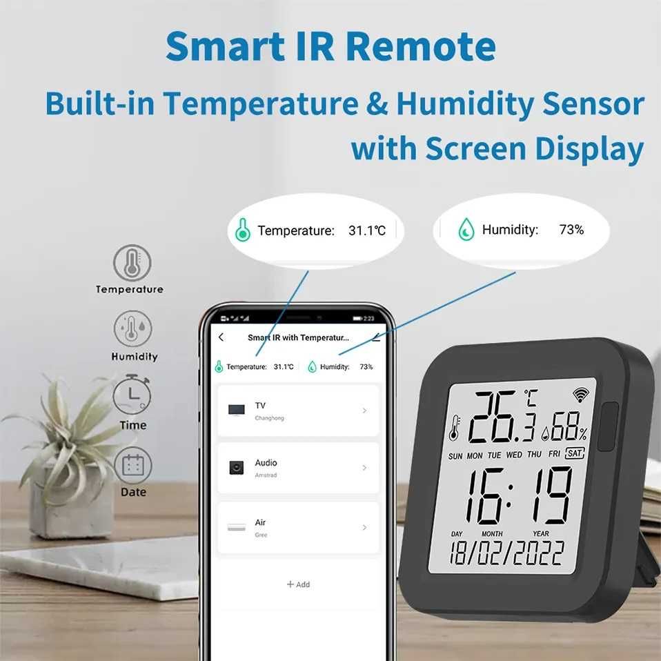 Датчик температуры и влажности ИК-пульт дист. управления TUYA Wi-Fi
