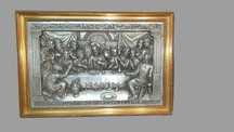 Quadro A ultima ceia de Cristo em Estanho