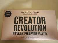 MAKEUP REVOLUTION CREATOR paleta metalicznych farb do malowania twarzy