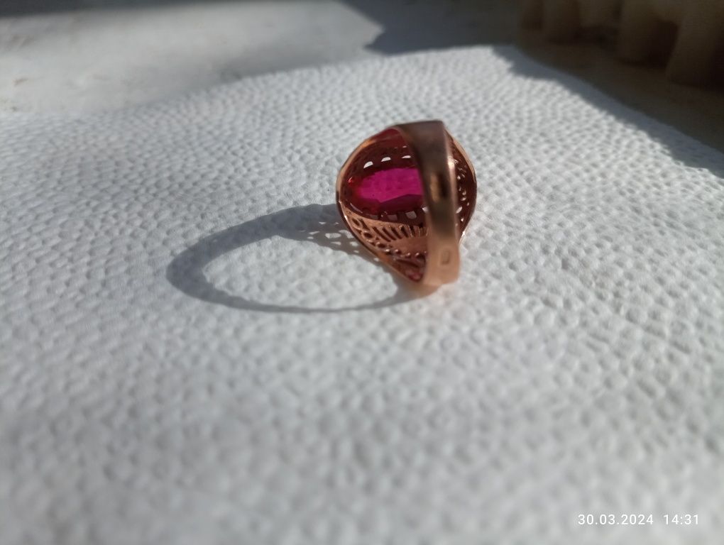 Каблучка кольцо с рубином ссср