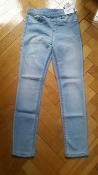 Nowe denim leggings spodnie H&M 8-9 lat