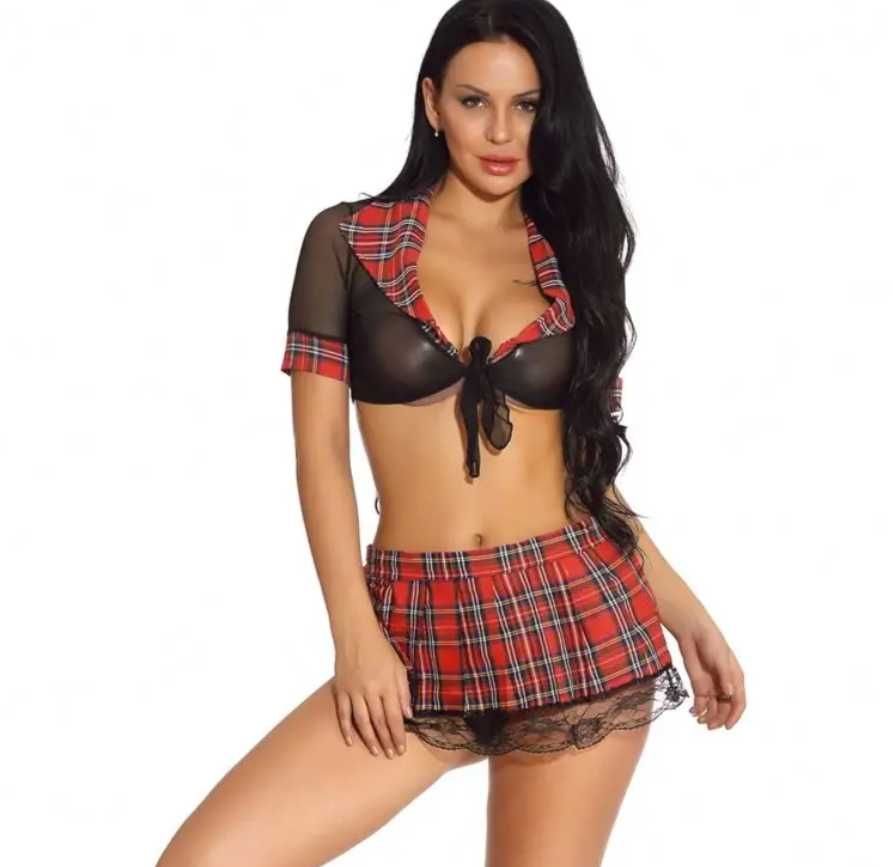 P013 sexy komplet niegrzecznej uczennicy bielizna erotyczna S/L