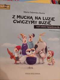 Z. Muchą na luzie ćwiczymy buzię książka  logopedyczna