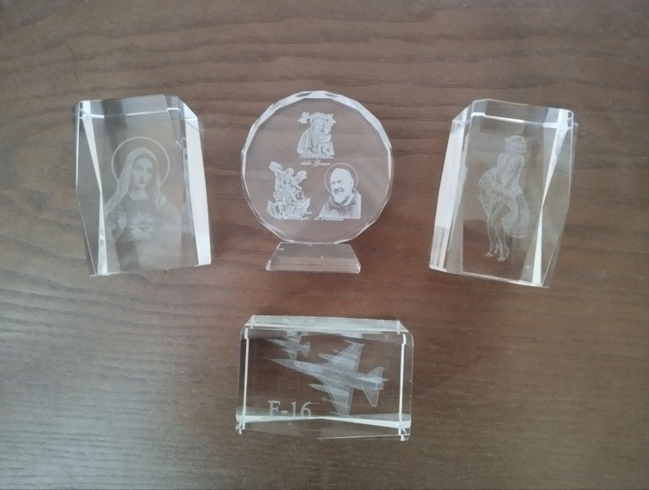 Вінтаж 3D скло з малюнками