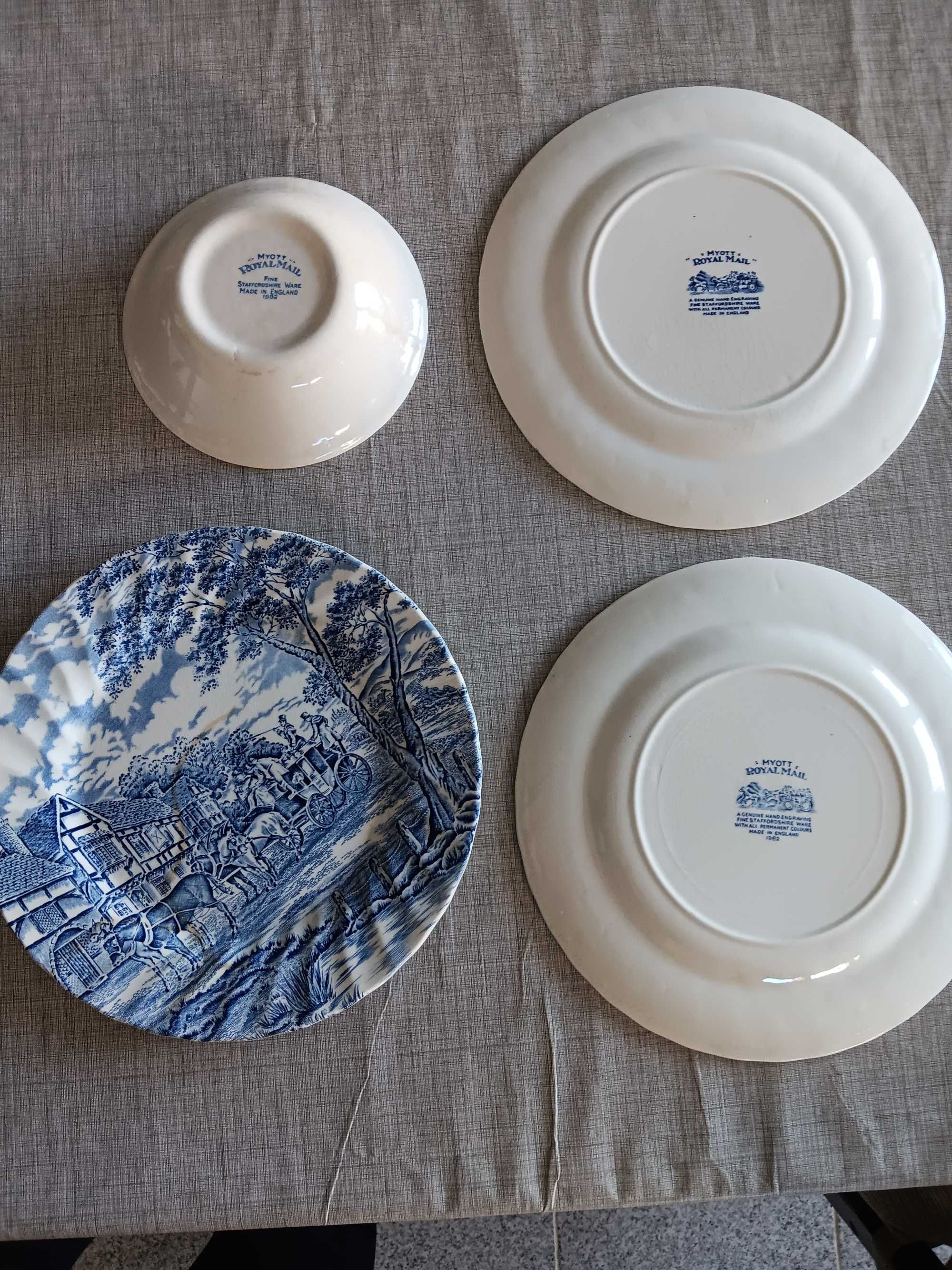 4 Pratos Myott Royal Mail
